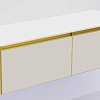 Тумба под раковину Armadi Art QUATRO 790-M2-140(70+70)-CM-MG+L 140 см (70+70) CASHMERE профиль MATT GOLD Тумба под раковину Armadi Art QUATRO 790-M2-140(70+70)-CM-MG+L 140 см (70+70) CASHMERE профиль MATT GOLD