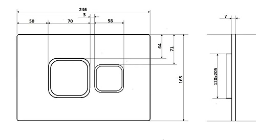 Клавиша смыва Ceruttispa CR01WH белая, глянцевая Клавиша смыва Ceruttispa CR01WH белая, глянцевая