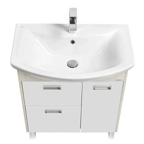 Тумба под раковину Aquaton Бекка PRO 70 белый, дуб сомерсет 1A208701BAC20 Тумба под раковину Aquaton Бекка PRO 70 белый, дуб сомерсет 1A208701BAC20