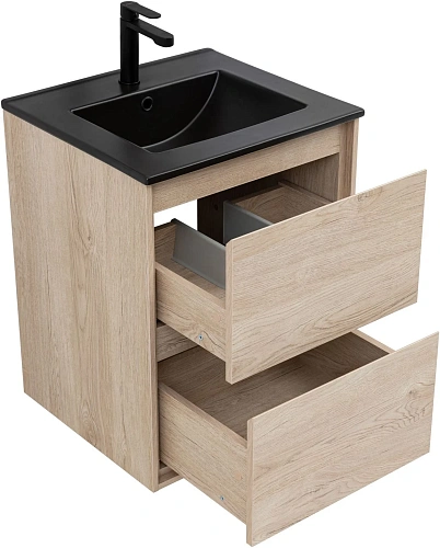 Тумба под раковину Aquanet Милан 50 дуб светлый 00336381 подвесная Тумба под раковину Aquanet Милан 50 дуб светлый 00336381 подвесная
