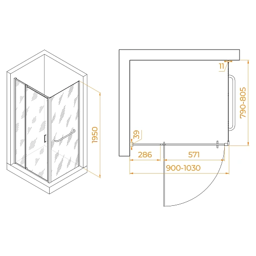 Душевой уголок RGW PA-078-1 (RGW PA-008 + Z-060-2) 900x800 мм 3508078198-11 хром Easy Clean Душевой уголок RGW PA-078-1 (RGW PA-008 + Z-060-2) 900x800 мм 3508078198-11 хром Easy Clean