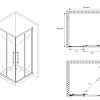 Душевой уголок ABBER Schwarzer Diamant AG02090H 90x90 см универсальный, профиль хром, стекло прозрачное Душевой уголок ABBER Schwarzer Diamant AG02090H 90x90 см универсальный, профиль хром, стекло прозрачное