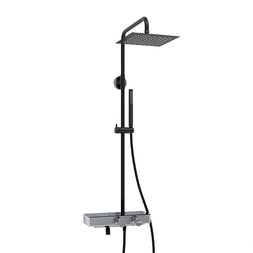 Душевая система WasserKRAFT A114.255.217.CB Thermo с термостатом черный Душевая система WasserKRAFT A114.255.217.CB Thermo с термостатом черный