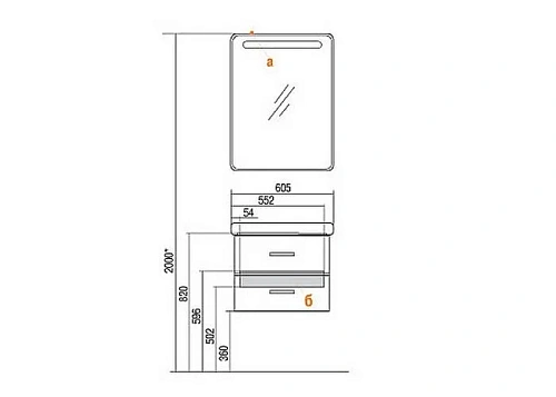 Тумба с раковиной Aquaton Америна 60 (1A1354K1AM950) черная Тумба с раковиной Aquaton Америна 60 (1A1354K1AM950) черная
