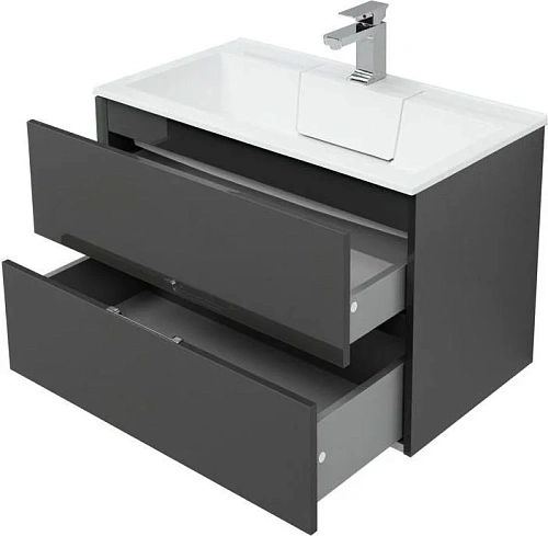 Комплект мебели Aquanet Алвита 80 серый антрацит 00241387 Комплект мебели Aquanet Алвита 80 серый антрацит 00241387