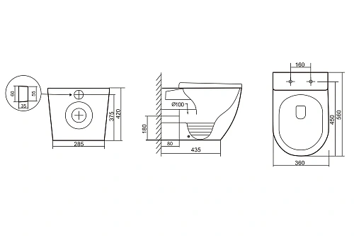 Унитаз приставной ABBER Bequem AC1111TMW белый матовый, безободковый, смыв торнадо Унитаз приставной ABBER Bequem AC1111TMW белый матовый, безободковый, смыв торнадо