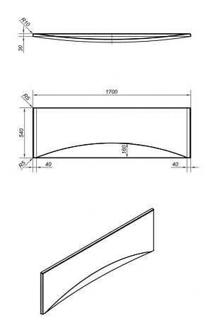 Экран для ванны фронтальный Cersanit VIRGO 170 (PA-VIRGO*170) 63367 Экран для ванны фронтальный Cersanit VIRGO 170 (PA-VIRGO*170) 63367