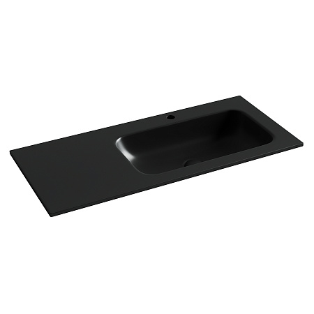 Раковина Ceramica Nova Grace CN7015MB накладная , с отверстием под смеситель 1010x457x137 мм, чаша справа, черный матовый Раковина Ceramica Nova Grace CN7015MB накладная , с отверстием под смеситель 1010x457x137 мм, чаша справа, черный матовый
