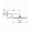Верхний душ GROHE Rainshower с кронштейном, суперсталь (26066DC0) Верхний душ GROHE Rainshower с кронштейном, суперсталь (26066DC0)