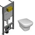 Комплект унитаза Jacob Delafon Vox E21772RU-00 с инсталляцией и кнопкой смыва Комплект унитаза Jacob Delafon Vox E21772RU-00 с инсталляцией и кнопкой смыва