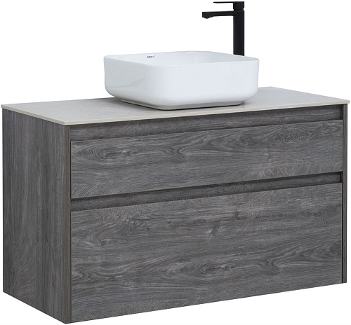 Тумба под раковину Aquanet Nova Lite 100 дуб рошелье (2 ящика) 00242582 Тумба под раковину Aquanet Nova Lite 100 дуб рошелье (2 ящика) 00242582