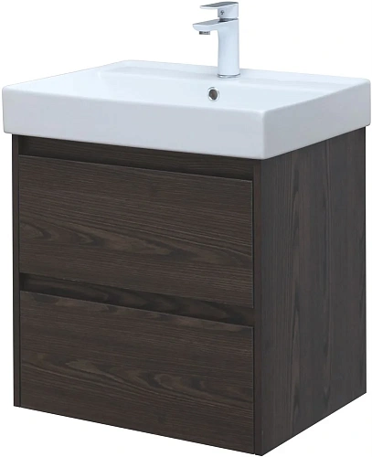 Тумба под раковину Aquanet Nova Lite 60 дуб черный (2 ящика) 00287894 Тумба под раковину Aquanet Nova Lite 60 дуб черный (2 ящика) 00287894