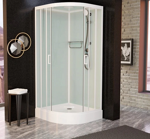 Душевая кабина Frank F420 М White 120x120 20010 закаленное матовое стекло Душевая кабина Frank F420 М White 120x120 20010 закаленное матовое стекло