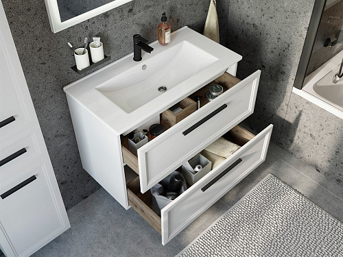 Тумба с раковиной STWORKI Эстерсунд 90 белая матовая 440894 Тумба с раковиной STWORKI Эстерсунд 90 белая матовая 440894