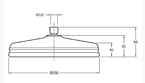 Верхний душ Jacob Delafon Katalyst 25 см, без держателя E13693-CP Верхний душ Jacob Delafon Katalyst 25 см, без держателя E13693-CP