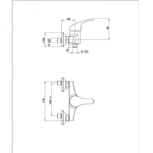 Смеситель для ванны Paini Dax-R 84CR105R2SKM с аксессуаром Смеситель для ванны Paini Dax-R 84CR105R2SKM с аксессуаром