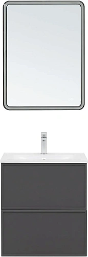 Тумба под раковину Aquanet Арт 60 ясень графит 00329063 напольная/подвесная Тумба под раковину Aquanet Арт 60 ясень графит 00329063 напольная/подвесная