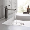 Смеситель для раковины GROHE Lineare New со сливным гарнитуром, S-Size, темный графит матовый (32114 32114AL1 Смеситель для раковины GROHE Lineare New со сливным гарнитуром, S-Size, темный графит матовый (32114 32114AL1