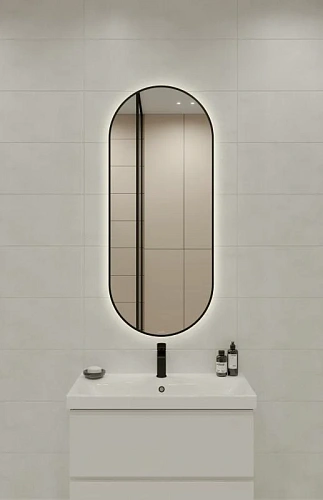 Зеркало Cersanit ECLIPSE (A64151) 50x122 с подсветкой овальное в черной рамке 64151 Зеркало Cersanit ECLIPSE (A64151) 50x122 с подсветкой овальное в черной рамке 64151