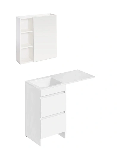 Тумба с раковиной Orange Sistema ST-110TUW+RAL напольная, левая 110 см под стиральную машину, белый Тумба с раковиной Orange Sistema ST-110TUW+RAL напольная, левая 110 см под стиральную машину, белый