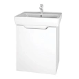 Тумба под раковину DREJA MINI, 50 см, подвесная/напольная, 1 дверца, белый глянец 99.1201 Тумба под раковину DREJA MINI, 50 см, подвесная/напольная, 1 дверца, белый глянец 99.1201