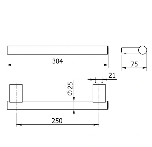 Поручень Kludi VELA C 3198153 белый матовый Поручень Kludi VELA C 3198153 белый матовый