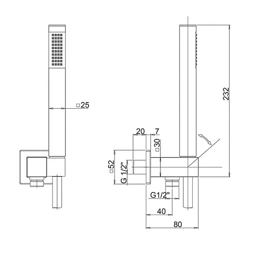 Смеситель для душа Paini Dax 84CR6911R встраиваемый Смеситель для душа Paini Dax 84CR6911R встраиваемый