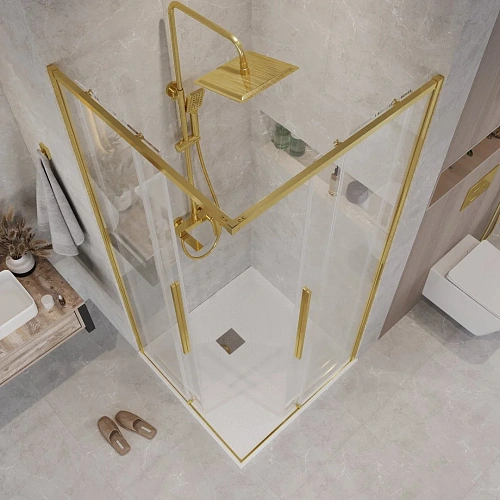 Душевая дверь GROSSMAN 1/2.К33.01.11.32.00 Galaxy (110x195) золото сатин, стекло прозрачное Душевая дверь GROSSMAN 1/2.К33.01.11.32.00 Galaxy (110x195) золото сатин, стекло прозрачное