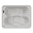 Мини бассейн Radomir г/а Делюкс 1-30-0-0-5-053С серый мрамор, Platinum, 2140х1680, рама-подставка, система слива, 3 подголовника, 27 гидромассажных форсунок, хромотерапия 2 лампы, СПА-контроллер, 12 аэромассажных форсунок, система фильтрации Скиммер, сист