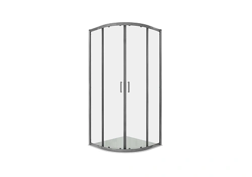 Душевой уголок Aquatek AQ.RO.090.1GM стекло прозрачное 1/4 круга, двери раздвижные, 200x90x90 см, профиль оружейная сталь Душевой уголок Aquatek AQ.RO.090.1GM стекло прозрачное 1/4 круга, двери раздвижные, 200x90x90 см, профиль оружейная сталь
