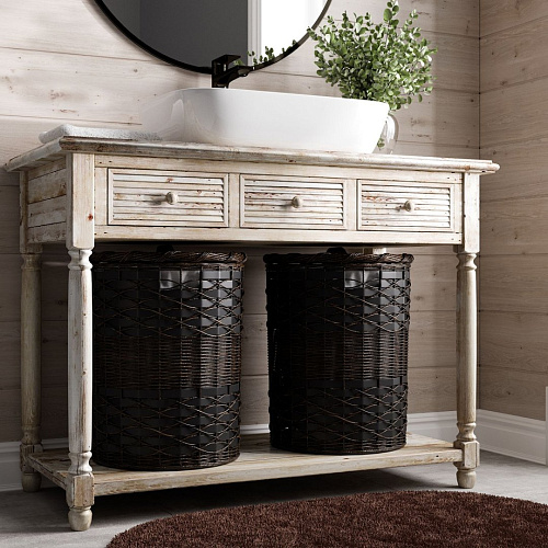 Корзина для белья WasserKRAFT Bever WB-240-M коричневый Корзина для белья WasserKRAFT Bever WB-240-M коричневый