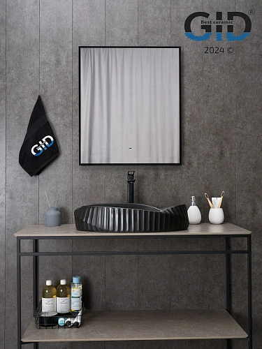 Раковина Gid Bm888 53358 накладная черная матовая 60x38.5x13.5 Раковина Gid Bm888 53358 накладная черная матовая 60x38.5x13.5
