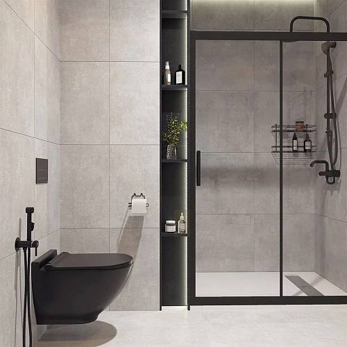 Унитаз подвесной STWORKI Rotenburg SWH52 безободковый , черный , с прямым выпуском , с сиденьем микролифт 4 478156 Унитаз подвесной STWORKI Rotenburg SWH52 безободковый , черный , с прямым выпуском , с сиденьем микролифт 4 478156