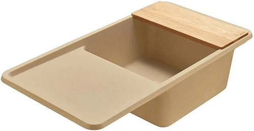 Кухонная мойка Aquaton Беллис 97 1A725132BS260 из литого мрамора, латте Кухонная мойка Aquaton Беллис 97 1A725132BS260 из литого мрамора, латте