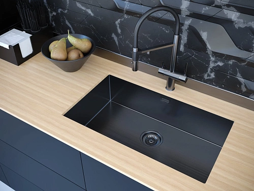 Смеситель для кухни Paulmark Gravity вороненая сталь Gr213888-GM Смеситель для кухни Paulmark Gravity вороненая сталь Gr213888-GM