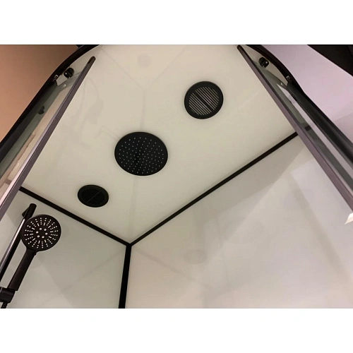 Душевая кабина Frank F412/1L М левосторонняя Black черный профиль матовое стекло 120x80 20066 Душевая кабина Frank F412/1L М левосторонняя Black черный профиль матовое стекло 120x80 20066