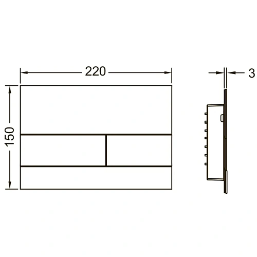 Клавиша смыва TECE TECEsquare II 9240845 Клавиша смыва TECE TECEsquare II 9240845