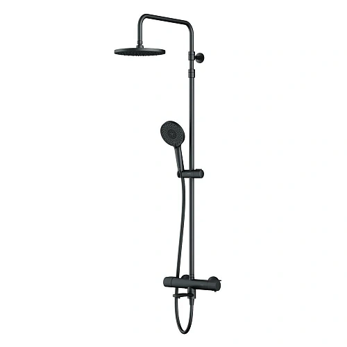 Душевая система AM.PM X-Joy F0785A522 с термостатом, верхний душ 220мм, черный Душевая система AM.PM X-Joy F0785A522 с термостатом, верхний душ 220мм, черный