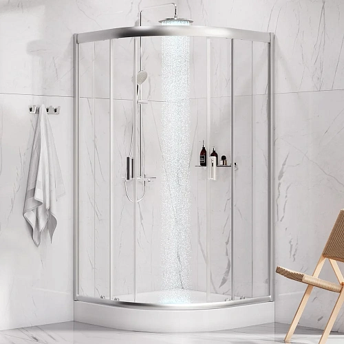 Душевой уголок AM.PM Gem W90G-401-100WT 100х100, стекло прозрачное, профиль матовое серебо,без поддо Душевой уголок AM.PM Gem W90G-401-100WT 100х100, стекло прозрачное, профиль матовое серебо,без поддо