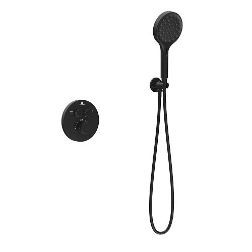 Душевая система Vincea Inspire VSFW-3I22MT3MB встраиваемый, термостатический, двухрежимный, черный Душевая система Vincea Inspire VSFW-3I22MT3MB встраиваемый, термостатический, двухрежимный, черный