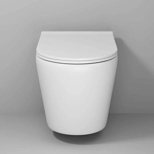 Унитаз подвесной GROSSMAN GR-4478MS Fly 520x360x350 белый матовый безободковый с тонкой крышкой Унитаз подвесной GROSSMAN GR-4478MS Fly 520x360x350 белый матовый безободковый с тонкой крышкой