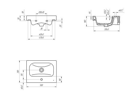 Раковина Cersanit MODUO 50 SLIM (UM-MOD50SL/1) мебельная S-UM-MOD50SL/1 Раковина Cersanit MODUO 50 SLIM (UM-MOD50SL/1) мебельная S-UM-MOD50SL/1