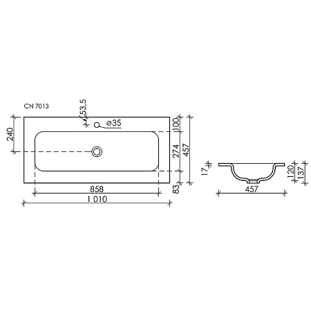 Раковина Ceramica Nova Element CN7013 белый Раковина Ceramica Nova Element CN7013 белый