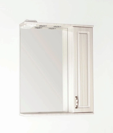 Зеркальный шкаф Style Line Олеандр-2 65/С, рельеф пастель ЛС-00000202 Зеркальный шкаф Style Line Олеандр-2 65/С, рельеф пастель ЛС-00000202