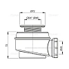 Сифон для поддона AlcaPlast A46-50 50 мм Сифон для поддона AlcaPlast A46-50 50 мм