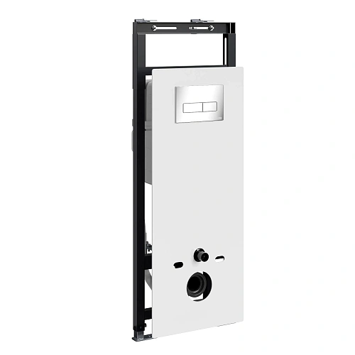 Инсталляция для унитаза WasserKRAFT Salm 27TLT.010.ME.WH.CH03 с клавишей смыва хром Инсталляция для унитаза WasserKRAFT Salm 27TLT.010.ME.WH.CH03 с клавишей смыва хром