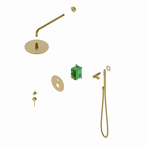 Душевая система Timo Saona SX-2369/17SM встраиваемая золото матовое Душевая система Timo Saona SX-2369/17SM встраиваемая золото матовое