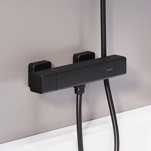 Смеситель для душа Damixa Gala 536000300 термостатический черный Смеситель для душа Damixa Gala 536000300 термостатический черный
