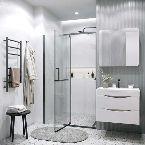 Душевая дверь GROSSMAN Pragma 100.K33.03.120.21.00 (120x195) черный матовый, стекло прозрачное Душевая дверь GROSSMAN Pragma 100.K33.03.120.21.00 (120x195) черный матовый, стекло прозрачное