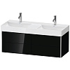 Картинка анонса товара «тумба под раковину duravit xsquare xs416404040 подвесная 118 см черный глянцевый»